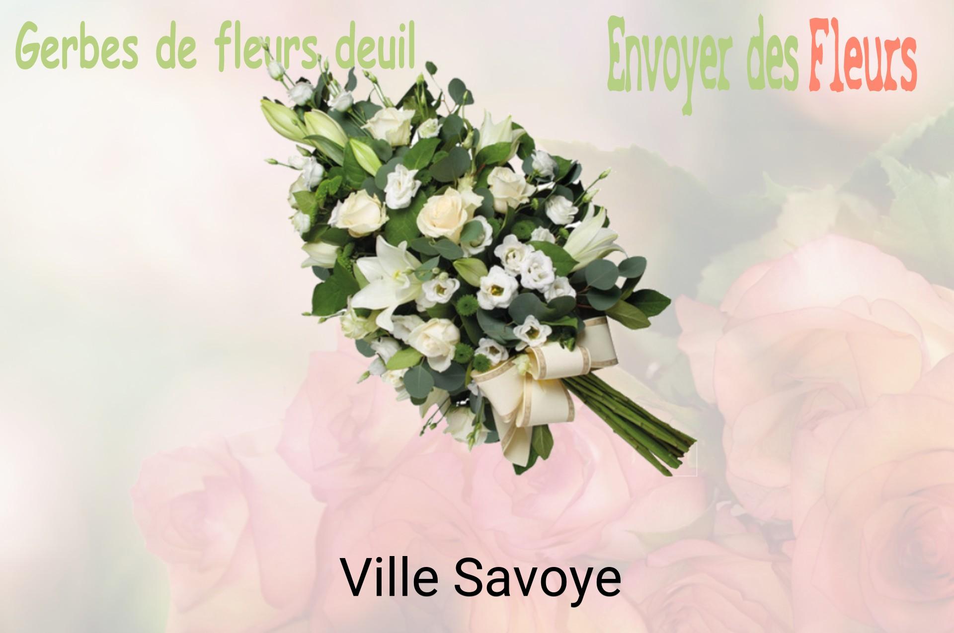 Gerbe de fleurs de deuil livrée à Ville-Savoye